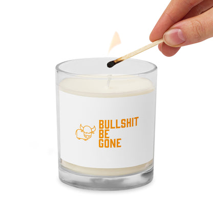 Glass jar soy wax candle