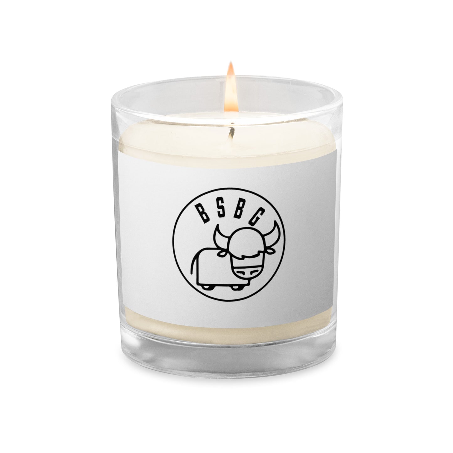 Glass jar soy wax candle