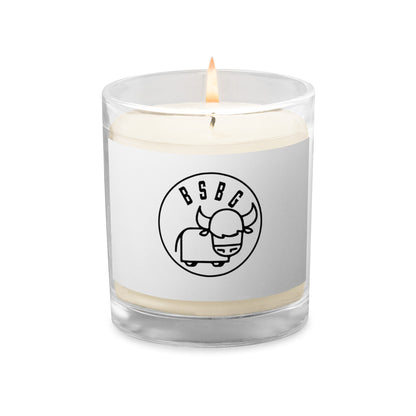 Glass jar soy wax candle